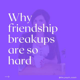 Friendships often form during pivotal life moments—whether at university, through work, or shared interests. As we grow, however, individual paths may diverge due to varying life priorities, interests, or geographical distances. 
Why Do Friendship Breakups Hurt?
💫Emotional Investment: We invest significant emotional energy into our friendships, sharing intimate aspects of our lives
💫Identity Ties: Friendships often play a role in defining our identity. Losing a friend can feel like losing a part of yourself
💫Support Structures: Friends are trusted confidantes and losing one can disrupt your support network, creating feelings of loneliness
Tips for Navigating Friendship Breakups
💫Acknowledge your feelings: Allow yourself to grieve; it's normal to feel sadness, anger or confusion
💫Reflect on the relationship: Consider what made the friendship valuable and what led to its end. This reflection can provide closure and insight into what you value in relationships
💫Communicate openly if possible: If the situation allows, communicate openly with your friend to express feelings and seek understanding
💫Seek support: Lean on other supportive relationships—whether friends, family, or a therapist—to process your emotions and gain perspective
💫Focus on growth: Use this transition as an opportunity for self-discovery. What have you learned about yourself? What do you seek in future friendships?
💫Be compassionate with yourself: Remember that friendship breakups are a natural part of life and not a reflection of failure 
While a friendship breakup can be painful, it also opens the door for growth and new connections. Engage in activities you are passionate about, join groups or classes and remain open to meeting new people who align with your current values and interests.
If you find yourself struggling with the emotions surrounding a friendship breakup, know you’re not alone. I’m here to provide support and guidance as you navigate this transition. Book your FREE consultation via the link in my bio.
 #selfgrowth #changingmindset #growthmindset #psychotherapist #healingjourney #selfdevelopment #friendshipbreakup #adultfriendship