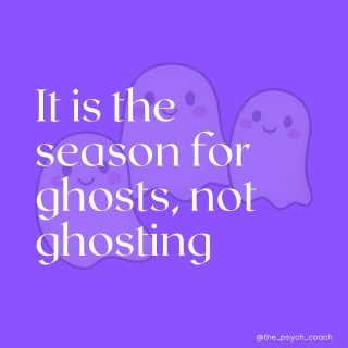 Let’s talk about ghosting! 👻
It is the season for all things ghost but let’s remember
✅to spooky ghosts
❌to ghosting behaviour
Have you ever experienced the sudden disappearance of someone you thought you had a connection with? That’s what we call 𝘨𝘩𝘰𝘴𝘵𝘪𝘯𝘨. It’s a phenomenon that has become all too common in today’s digital age, leaving many feeling confused, hurt and frustrated. 
👻What is ghosting? 
Ghosting refers to the act of abruptly cutting off all communication with someone without any explanation or closure. It can happen in various relationships, be it romantic, friendship, or even professional connections. The ghoster simply vanishes, leaving the other person wondering what went wrong and why.
👻Why do people ghost? 
Ghosting can happen for a multitude of reasons, and it’s essential to remember that everyone’s situation is unique. 
Some people may ghost because they struggle with confrontation or fear of hurting others. 
Others may have lost interest or found themselves overwhelmed with personal challenges. 
While the reasons behind it can be complex, it’s important to acknowledge that 𝘨𝘩𝘰𝘴𝘵𝘪𝘯𝘨 𝘪𝘴 𝘢 𝘳𝘦𝘧𝘭𝘦𝘤𝘵𝘪𝘰𝘯 𝘰𝘧 𝘵𝘩𝘦 𝘨𝘩𝘰𝘴𝘵𝘦𝘳’𝘴 𝘣𝘦𝘩𝘢𝘷𝘪𝘰𝘳 𝘳𝘢𝘵𝘩𝘦𝘳 𝘵𝘩𝘢𝘯 𝘢 𝘳𝘦𝘧𝘭𝘦𝘤𝘵𝘪𝘰𝘯 𝘰𝘧 𝘺𝘰𝘶𝘳 𝘸𝘰𝘳𝘵𝘩.
👻How does it feel to be ghosted? 
Being ghosted can be a 𝘥𝘦𝘦𝘱𝘭𝘺 𝘱𝘢𝘪𝘯𝘧𝘶𝘭 experience. It can leave you with a sense of rejection, self-doubt and unanswered questions. You may find yourself wondering what you did wrong or what you could have done differently. 
Remember though, that being ghosted says more about the ghoster’s inability to communicate than it does about your value as an individual.
While ghosting can be hurtful, it’s essential to focus on your own well-being and emotional healing. 
You can book a free consultation with me from the link in my bio. 
#ghosting #HealingJourney #EmotionalWellbeing #halloween #irishtherapist